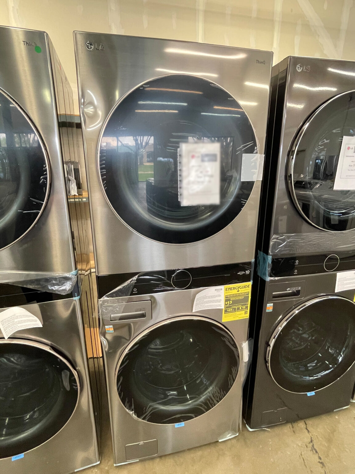 Single Unit Front Load LG WashTower with Center Control 4.5 cu. ft